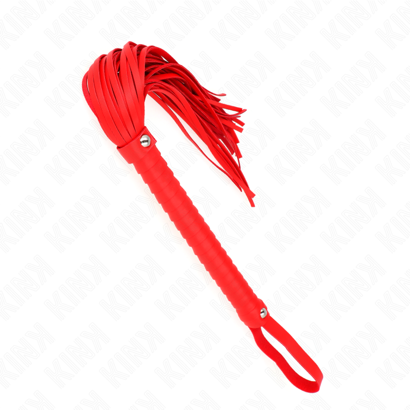 KINK - FRUSTA CON MANICO ROSSO STRUTTURATO 48,5 CM - KINK IMPACT & TOUCH | Lingerie Harness Boutique