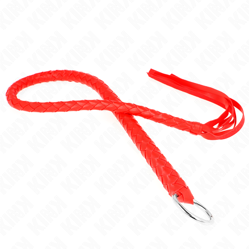 KINK - FRUSTA SERPENTE CON ANELLO MANO ROSSO 65 CM - KINK IMPACT & TOUCH | Lingerie Harness Boutique