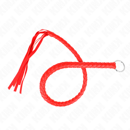 KINK - FRUSTA SERPENTE CON ANELLO MANO ROSSO 65 CM - KINK IMPACT & TOUCH | Lingerie Harness Boutique