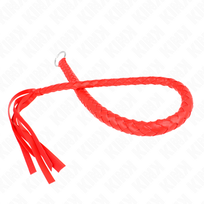 KINK - SNAKE WHIP WITH RED HAND RING 65 CM