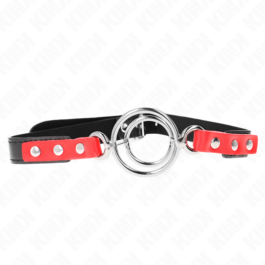 KINK - GAG CON O-RING MULTIPLI 4/4,8 CM ROSSO 38 X 56 CM