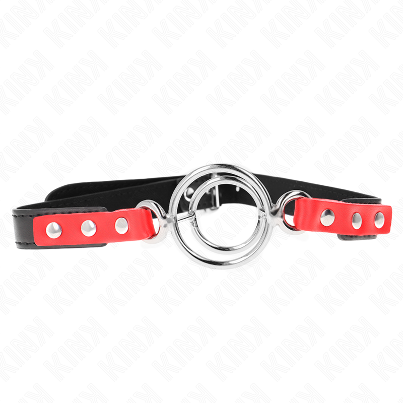 KINK - GAG CON O-RING MULTIPLI 4/4,8 CM ROSSO 38 X 56 CM - KINK COLLAR & GAG | Lingerie Harness Boutique