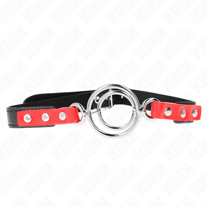 KINK - GAG CON O-RING MULTIPLI 4/4,8 CM ROSSO 38 X 56 CM - KINK COLLAR & GAG | Lingerie Harness Boutique