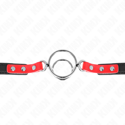 KINK - GAG CON O-RING MULTIPLI 4/4,8 CM ROSSO 38 X 56 CM