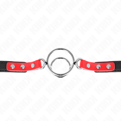KINK - GAG CON O-RING MULTIPLI 4/4,8 CM ROSSO 38 X 56 CM - Lingerie Harness Boutique | Lingerie Harness Boutique