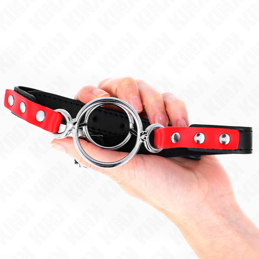 KINK - GAG CON O-RING MULTIPLI 4/4,8 CM ROSSO 38 X 56 CM - KINK COLLAR & GAG | Lingerie Harness Boutique