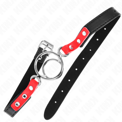 KINK - GAG CON O-RING MULTIPLI 4/4,8 CM ROSSO 38 X 56 CM - KINK COLLAR & GAG | Lingerie Harness Boutique