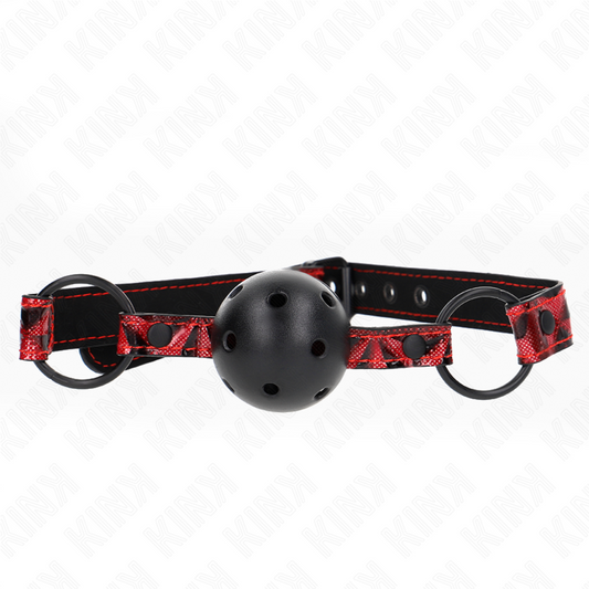 KINK - PALLA CON MOTIVO A DIAMANTI 4.5 CM GAG MODELLO 2 64.5 CM REGOLABILE 42-60 CM - KINK IMPACT & TOUCH | Lingerie Harness Boutique