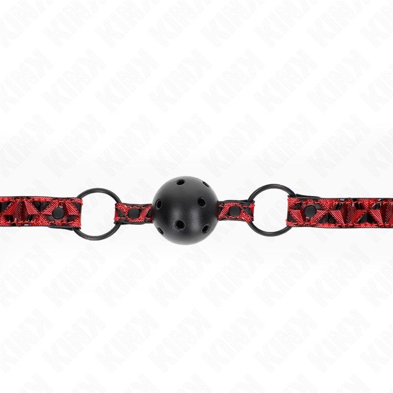 KINK - PALLA CON MOTIVO A DIAMANTI 4.5 CM GAG MODELLO 2 64.5 CM REGOLABILE 42-60 CM - KINK IMPACT & TOUCH | Lingerie Harness Boutique
