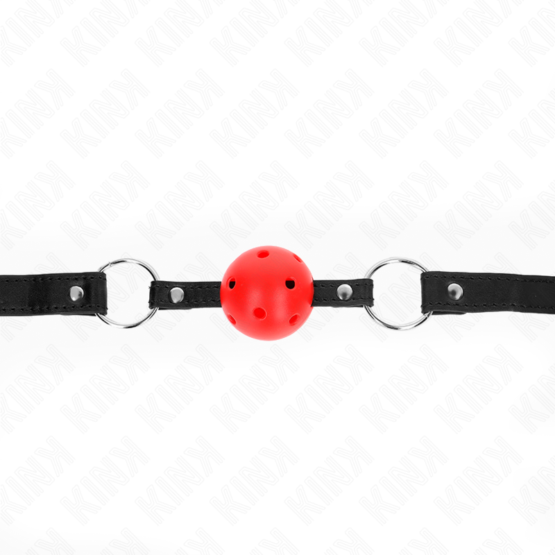 KINK - PALLA CAVA DURA ROSSA 4,5 CM MODELLO GAG 1 63,5 X 2 CM - KINK COLLAR & GAG | Lingerie Harness Boutique
