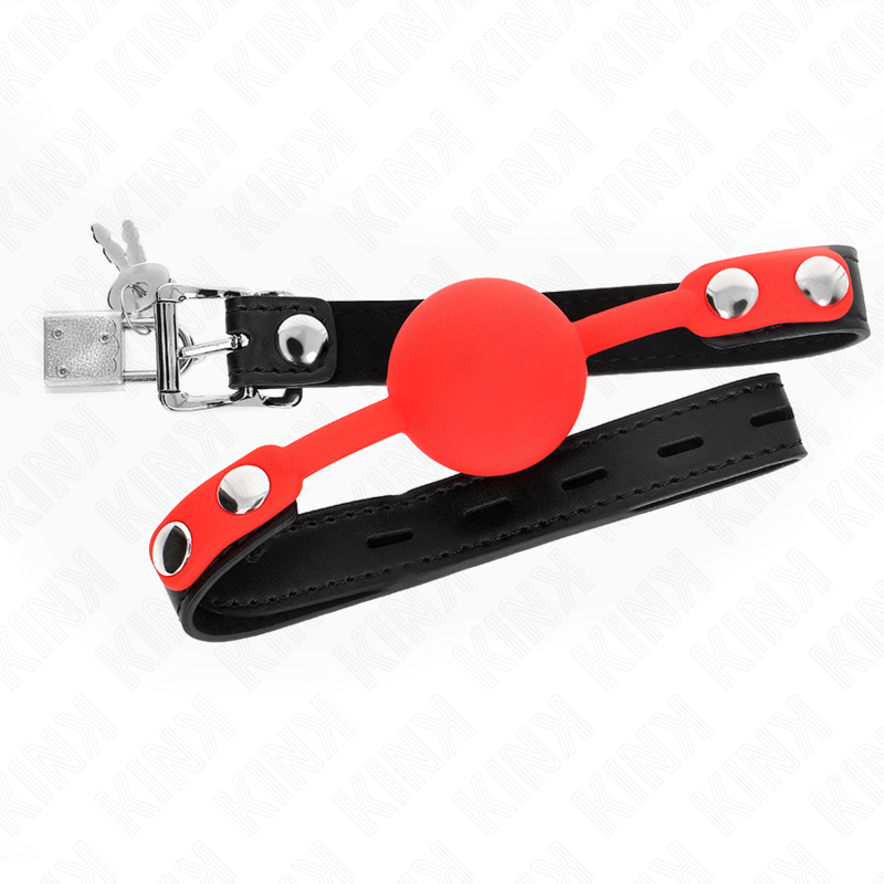 KINK - BALLA IN SILICONE 4 CM CON SERRATURA 60 x 2 CM - KINK COLLAR & GAG | Lingerie Harness Boutique