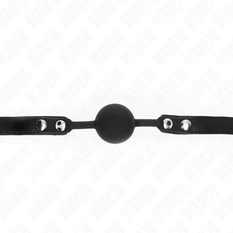 KINK - MODELLO 1 PALLA IN SILICONE 4 CM GAG CON SERRATURA 60 x 2 CM - KINK COLLAR & GAG | Lingerie Harness Boutique