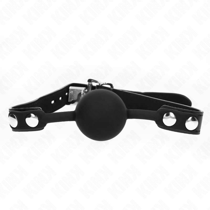 KINK - MODELLO 1 PALLA IN SILICONE 4 CM GAG CON SERRATURA 60 x 2 CM - KINK COLLAR & GAG | Lingerie Harness Boutique