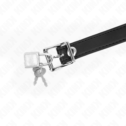 KINK - MODELLO 1 PALLA IN SILICONE 4 CM GAG CON SERRATURA 60 x 2 CM - KINK COLLAR & GAG | Lingerie Harness Boutique