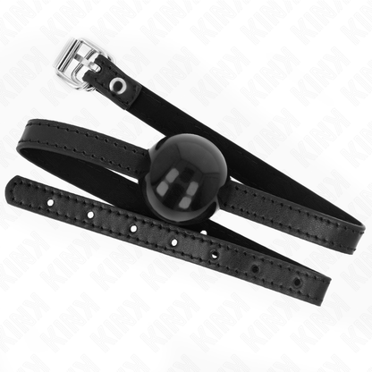 KINK - PALLA SINGOLA NERA GAG 4 CM 65 x 1,5 CM - KINK COLLAR & GAG | Lingerie Harness Boutique