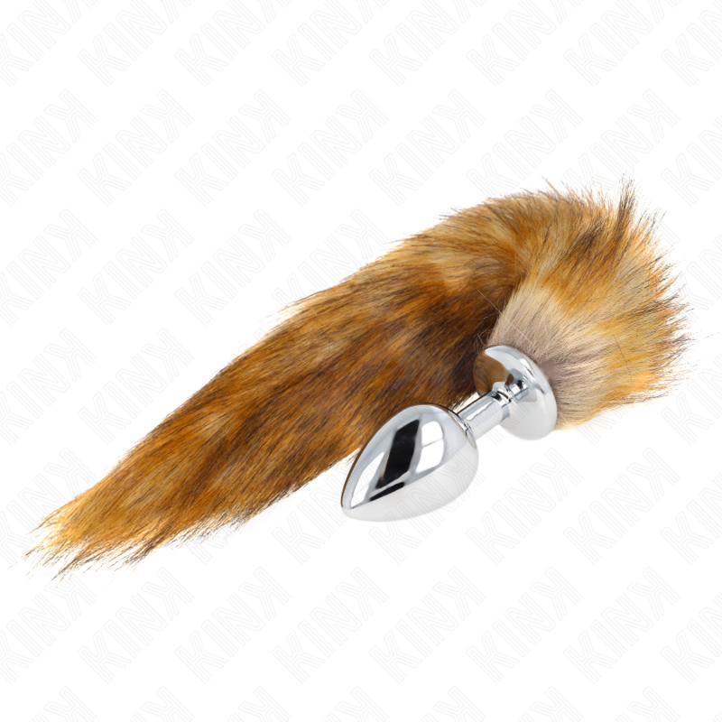 KINK - BUTT PLUG SIZE L 10 X 4 CM WITH SYNTHETIC TAIL 40 CM BROWN