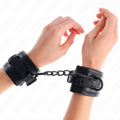 KINK - RESISTENZA DA POLSO NERA REGOLABILE 20-30 CM X 6 CM - KINK COLLAR & GAG | Lingerie Harness Boutique
