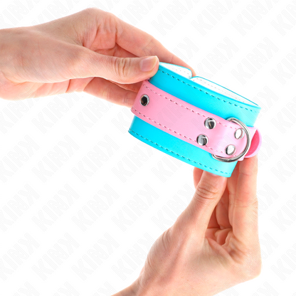 KINK - CUTE BLUE/PINK ADJUSTABLE WRIST REST 16-28CM X 5CM