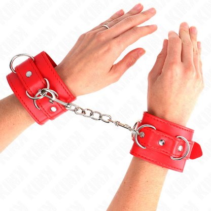 KINK - WRIST RESISTANCE WITH 3 ADJUSTABLE RINGS RED 17.5-25CM X 6CM