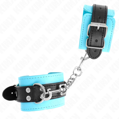 KINK - WRIST RESISTANCE WITH BLUE HOOK PADDED IN FUR ADJUSTABLE 20-28 CM X 5.5 CM