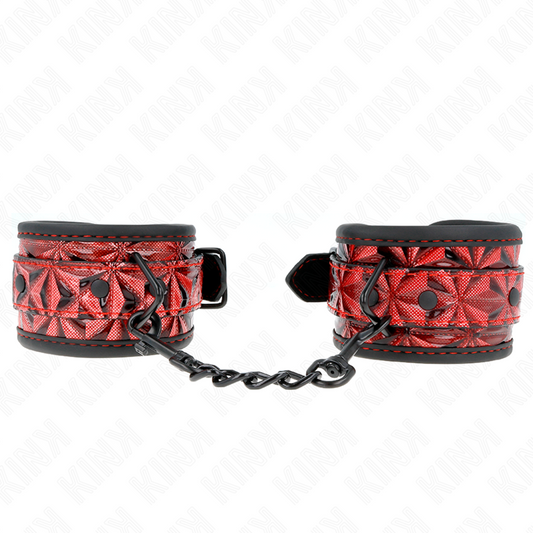 KINK - WRIST RESISTANCE WITH DARK RED DIAMOND PATTERN ADJUSTABLE 17-26CM X 5.5CM