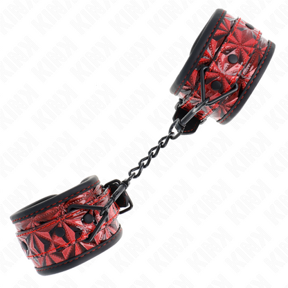 KINK - WRIST RESISTANCE WITH DARK RED DIAMOND PATTERN ADJUSTABLE 17-26CM X 5.5CM