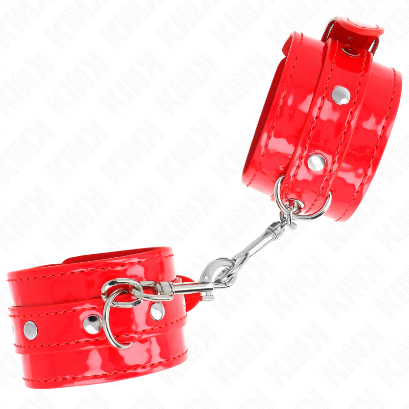 KINK - RED SHINY CUFFS ADJUSTABLE 23-33 CM