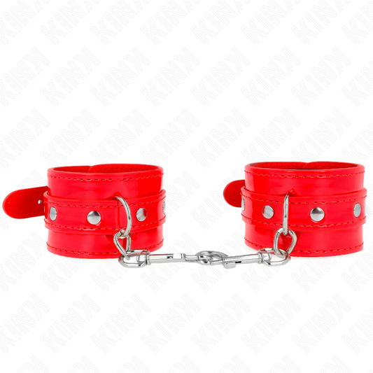 KINK - RED SHINY CUFFS ADJUSTABLE 23-33 CM