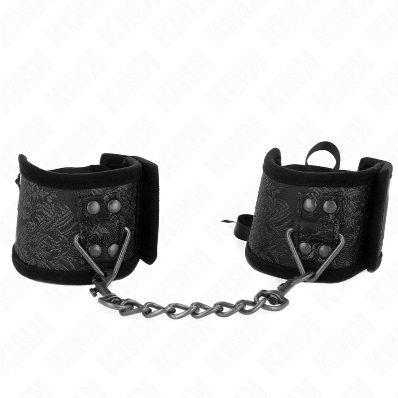 KINK - RESISTENZA DA POLSO SCANDALO DETTAGLI IN PIZZO NERO 24,5 CM X 6,5 CM - KINK COLLAR & GAG | Lingerie Harness Boutique