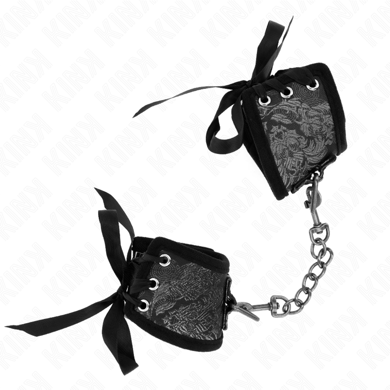 KINK - RESISTENZA DA POLSO SCANDALO DETTAGLI IN PIZZO NERO 24,5 CM X 6,5 CM - KINK COLLAR & GAG | Lingerie Harness Boutique