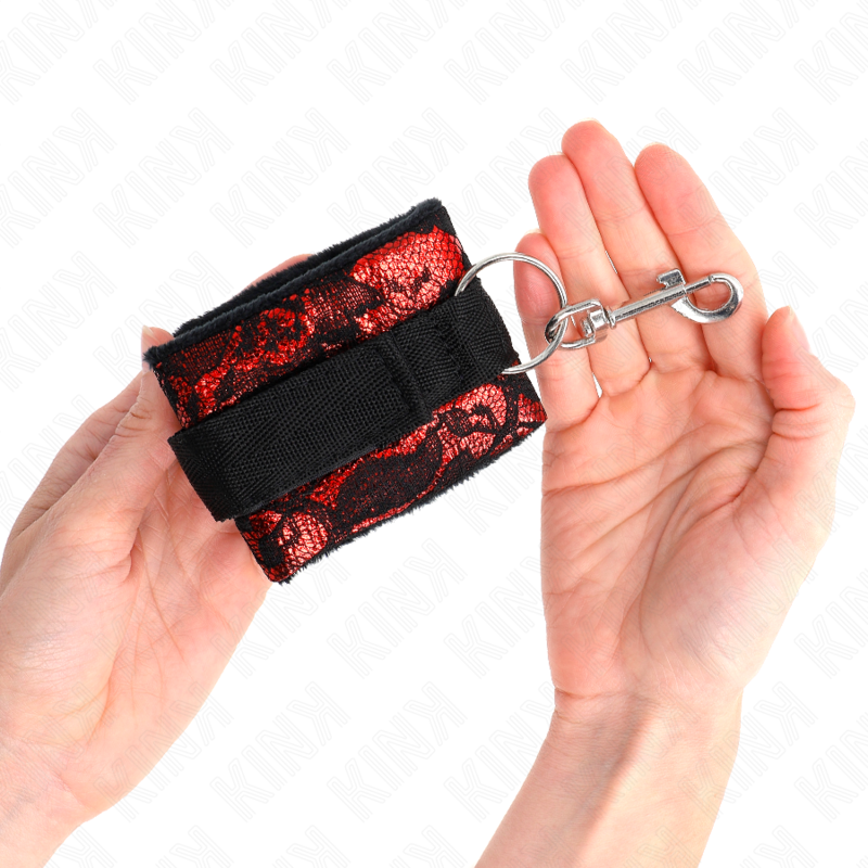 KINK - POLSO SCANDALO ROSSO-NERO - KINK COLLAR & GAG | Lingerie Harness Boutique