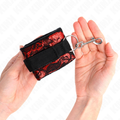 KINK - POLSO SCANDALO ROSSO-NERO - KINK COLLAR & GAG | Lingerie Harness Boutique