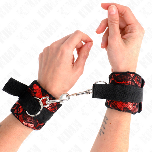 KINK - POLSO SCANDALO ROSSO-NERO - KINK COLLAR & GAG | Lingerie Harness Boutique
