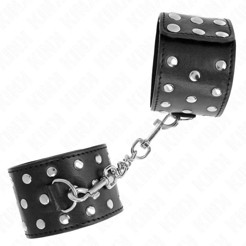 KINK - RESISTENZA DA POLSO PUNK REGOLABILE 19-24 CM X 5,5 CM - KINK COLLAR & GAG | Lingerie Harness Boutique