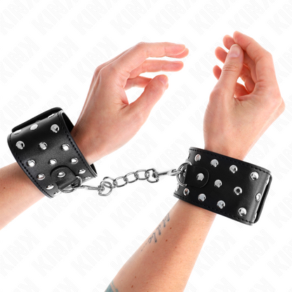 KINK - RESISTENZA DA POLSO PUNK REGOLABILE 19-24 CM X 5,5 CM - KINK COLLAR & GAG | Lingerie Harness Boutique