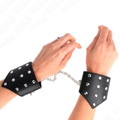 KINK - BLACK DOT STYLE BRACELETS WITH ADJUSTABLE CHAIN ​​17-23 CM X 8.5 CM