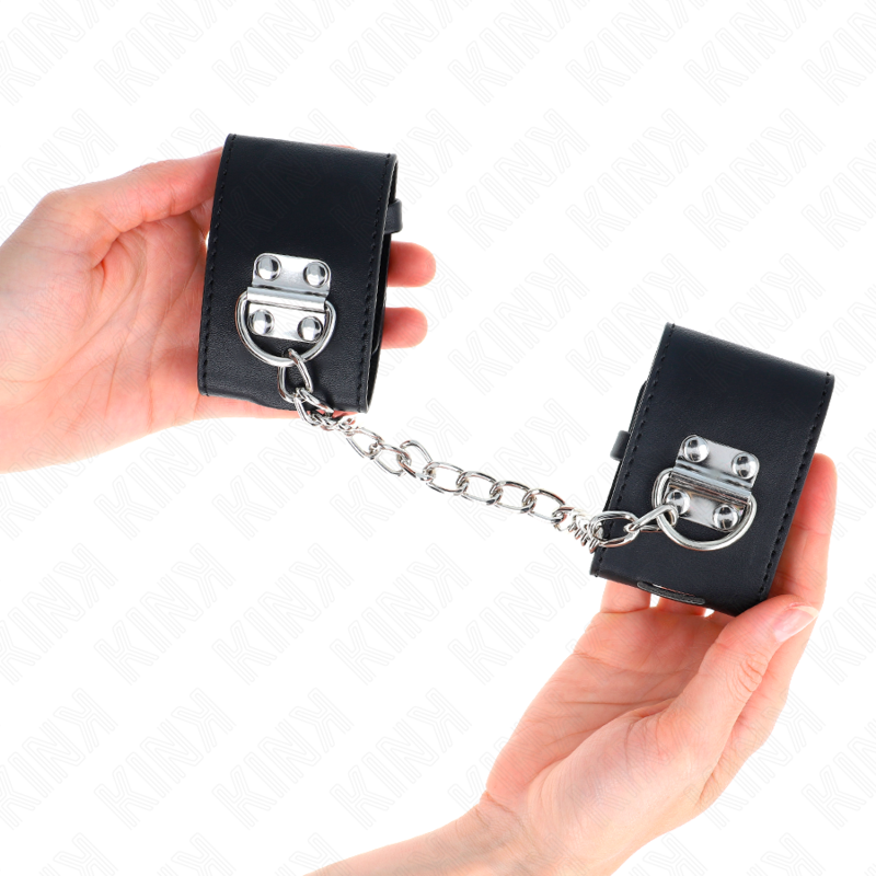 KINK - FIXED WRIST WITH 30 CM CHAIN ​​AND BLACK PADLOCK CLOSURE ADJUSTABLE 16-23 CM X 5.5 CM