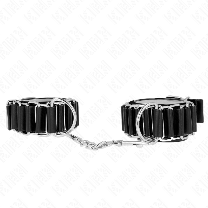 KINK - TENUTA DA POLSO SOTTILE A CERNIERA NERA REGOLABILE 16-22 CM X 3,5 CM - KINK COLLAR & GAG | Lingerie Harness Boutique