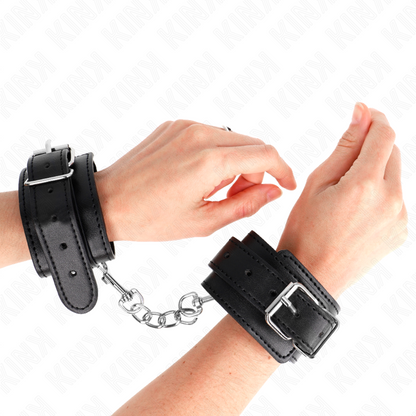 KINK - RESISTENZA DA POLSO SOTTILE NERA REGOLABILE 21-33 CM - KINK COLLAR & GAG | Lingerie Harness Boutique