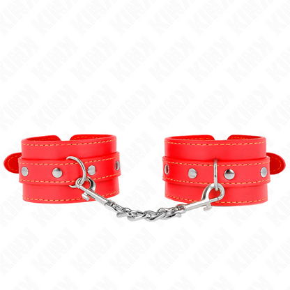 KINK - RESISTENZA DA POLSO SOTTILE ROSSO REGOLABILE 21-33 CM - KINK COLLAR & GAG | Lingerie Harness Boutique