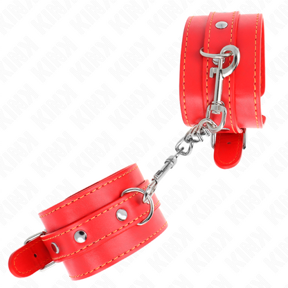 KINK - RESISTENZA DA POLSO SOTTILE ROSSO REGOLABILE 21-33 CM - KINK COLLAR & GAG | Lingerie Harness Boutique