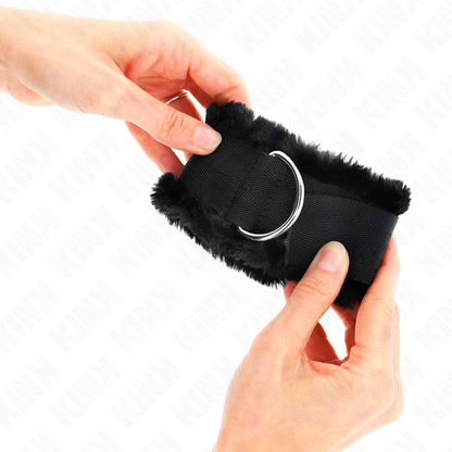 KINK - BLACK FUR LINED WRIST REST ADJUSTABLE 17-31CM X 7CM