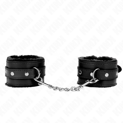 KINK - PREMIUM BLACK FUR LINED WRIST RESISTANCE WITH ADJUSTABLE BLACK BELT 17-29CM X 6CM