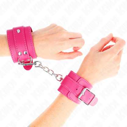 KINK - RASPBERRY PINK WRIST WRAP WITH ADJUSTABLE RASPBERRY PINK LINING 20-28CM X 5.5CM