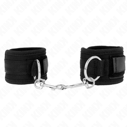 KINK - RESISTENZA DA POLSO NERA REGOLABILE 18-35 CM X 6 CM - KINK COLLAR & GAG | Lingerie Harness Boutique