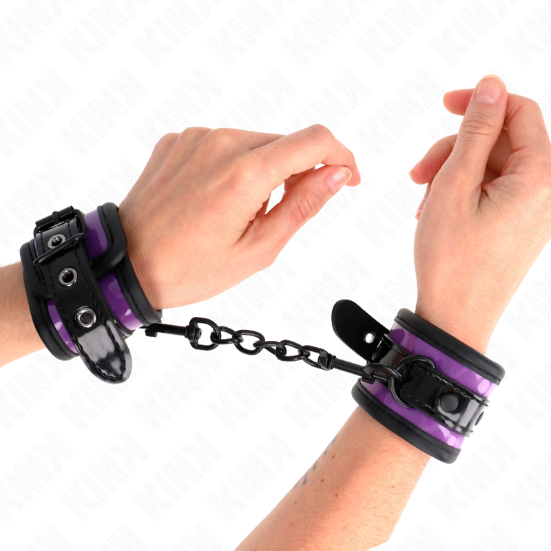 KINK - RESISTENZA DA POLSO IN NEOPRENE VIOLA CHIARO REGOLABILE 21-28 CM X 5 CM - KINK COLLAR & GAG | Lingerie Harness Boutique