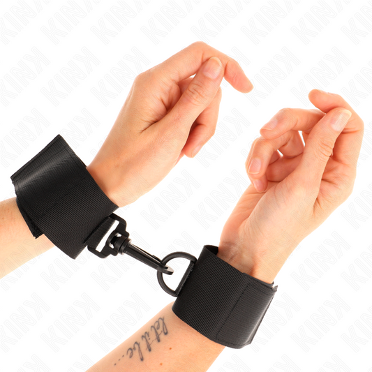 KINK - POGGIPOLSO IN NYLON NERO - KINK COLLAR & GAG | Lingerie Harness Boutique