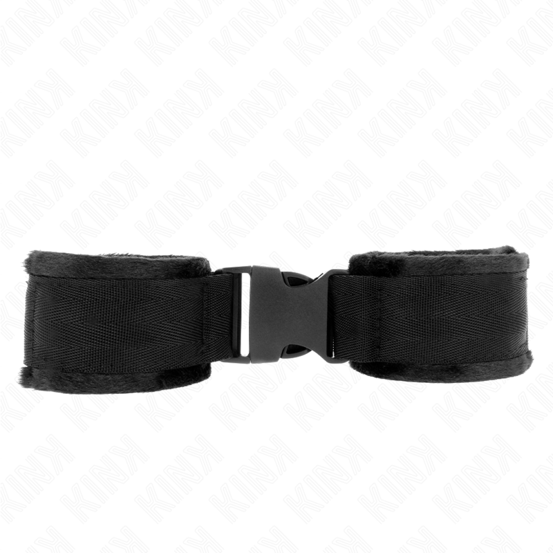 KINK - TENUTA DA POLSO IN NYLON HOOK&LOOP ROSSO-NERO MODELLO 1 REGOLABILE 25-35 CM X 6 CM - KINK COLLAR & GAG | Lingerie Harness Boutique
