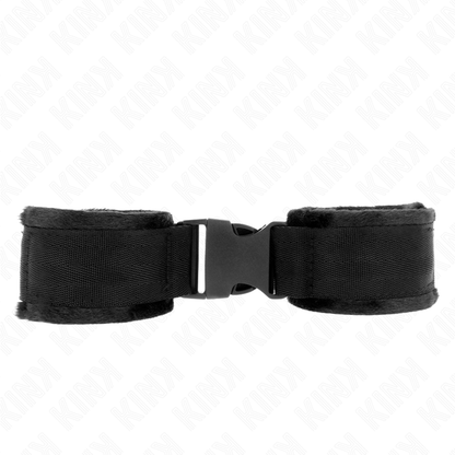 KINK - TENUTA DA POLSO IN NYLON HOOK&LOOP ROSSO-NERO MODELLO 1 REGOLABILE 25-35 CM X 6 CM - KINK COLLAR & GAG | Lingerie Harness Boutique