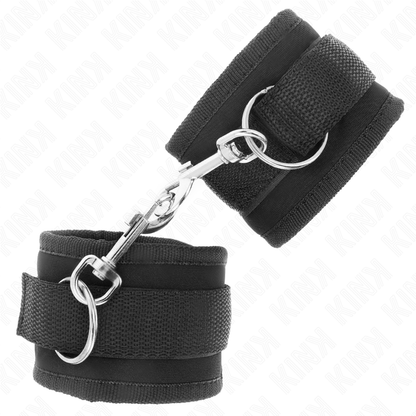 KINK - BLACK NYLON HOOK&amp;LOOP WRIST WRAP MODEL 2 ADJUSTABLE 18-35 CM X 6 CM